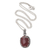 Carnelian pendant necklace, 'Dark Fruit' - Carnelian and Sterling Silver Pendant Necklace (image 2a) thumbail
