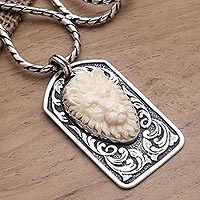 Sterling silver pendant necklace, Lions Pride