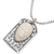 Sterling silver pendant necklace, 'Lion's Pride' - Sterling Silver and Bone Lion Pendant Necklace