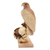 Wood statuette, 'Perched Eagle' - Artisan Crafted Suar Wood Eagle Sculpture thumbail