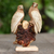 Wood statuette, 'Patient Eagles' - Hand Carved Suar Wood Eagle Sculpture (image 2) thumbail