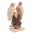 Wood statuette, 'Patient Eagles' - Hand Carved Suar Wood Eagle Sculpture (image 2c) thumbail