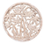 Wood relief panel, 'Rounded Bamboo' - Circular Suar Wood Relief Panel thumbail