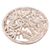 Wood relief panel, 'Rounded Bamboo' - Circular Suar Wood Relief Panel (image 2b) thumbail