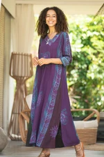 Batik rayon maxi dress, 'Vintage Batik' - Handmade Batik Rayon Maxi Dress from Bali