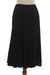 Everyday comfort modal skirt, 'New Classic' - Artisan Crafted Black Modal Knee-Length Skirt (image 2a) thumbail
