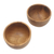 Teak wood bowls, 'Dinner for Two' (pair) - Hand Carved Teak Wood Dinner Bowls from Bali (Pair) (image 2c) thumbail