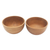 Teak wood bowls, 'Dinner Duo' (pair) - Hand Made Teak Wood Dinner Bowls from Bali (Pair) (image 2c) thumbail