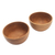Teak wood bowls, 'Dinner Duo' (pair) - Hand Made Teak Wood Dinner Bowls from Bali (Pair) (image 2d) thumbail