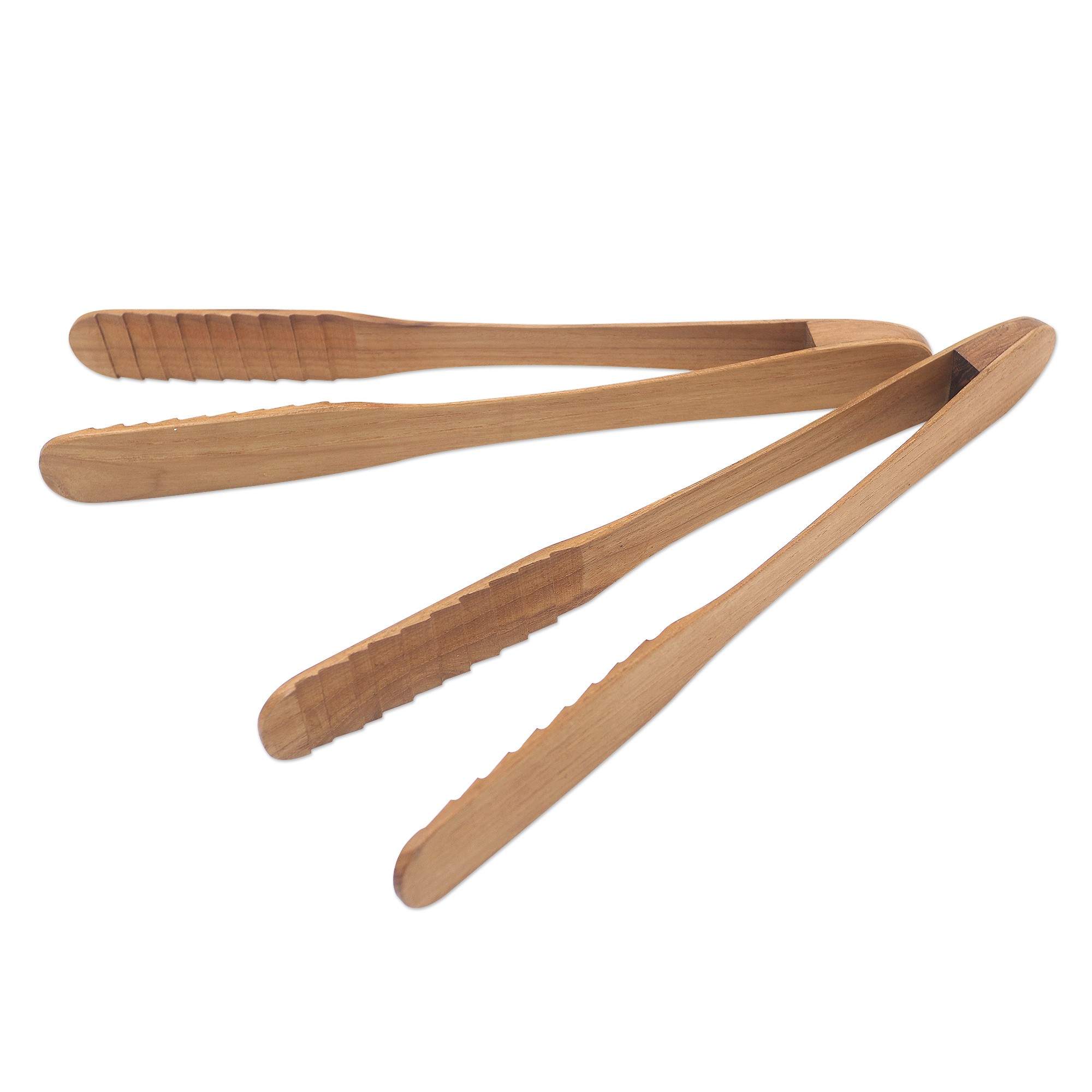 Hand Crafted Teak Wood Tongs from Bali (Pair) Pick Me Up NOVICA