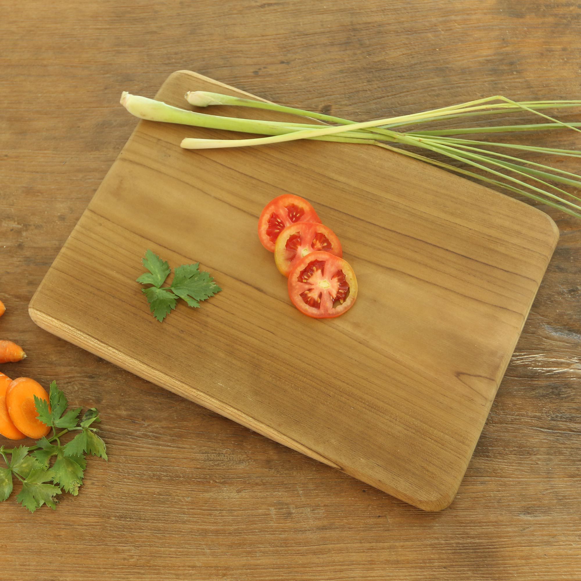 Artisan Crafted Classic Square Teak Wood Cutting Board Cutting