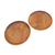 Teak wood plates, 'Nature's Course' (9 inch, pair) - Hand Made Teak Wood Dinner Plates from Bali (Pair, 9 Inch) (image 2a) thumbail