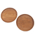 Teak wood dinner plates, 'Fit for a Feast' (pair, 11 inch) - Handmade Teak Wood Dinner Plates from Bali (Pair, 11 Inch)