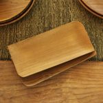 Teak wood sushi plates, 'Served Cold' (pair) - Handmade Rectangular Teak Wood Sushi Plates (Pair)