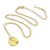 Gold-plated necklace, 'Meditation Coin' - Gold-Plated Sterling Silver Round Pendant Necklace (image 2a) thumbail