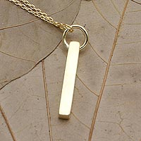 Gold-plated pendant necklace, 'Under the Sun' - Hand Crafted Gold-Plated Sterling Silver Pendant Necklace