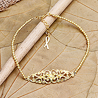 Featured review for Gold-plated pendant bracelet, Tangled