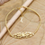 Gold-plated pendant bracelet, 'Tangled' - Hand Made Gold-Plated Sterling Silver Pendant Bracelet