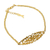 Gold-plated pendant bracelet, 'Tangled' - Hand Made Gold-Plated Sterling Silver Pendant Bracelet (image 2d) thumbail
