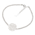 Sterling silver pendant bracelet, 'Little Rose' - Artisan Crafted Sterling Silver Floral Pendant Bracelet (image 2d) thumbail