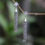 Labradorit-Wasserfall-Ohrringe, 'Candi' - Wasserfall-Ohrringe aus Labradorit und Sterlingsilber aus Bali