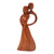 Wood statuette, 'Fairytale' - Artisan Crafted Suar Wood Romantic Statuette from India thumbail