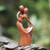 Holzstatuette - Handgeschnitzte romantische Skulptur aus Suarholz
