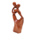 Wood statuette, 'Ever After' - Hand Carved Suar Wood Romantic Sculpture (image 2c) thumbail