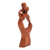 Wood statuette, 'Ever After' - Hand Carved Suar Wood Romantic Sculpture (image 2d) thumbail