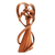 Wood statuette, 'Reunion' - Hand Carved Suar Wood Mother and Child Statuette (image 2c) thumbail