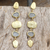 Gold-plated brass dangle earrings, 'Golden Eye' - Hand Crafted Gold-Plated Brass Dangle Earrings (image 2) thumbail