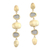 Gold-plated brass dangle earrings, 'Golden Eye' - Hand Crafted Gold-Plated Brass Dangle Earrings thumbail