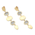 Gold-plated brass dangle earrings, 'Golden Eye' - Hand Crafted Gold-Plated Brass Dangle Earrings (image 2d) thumbail