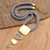 Gold-plated pendant necklace, 'Singular Beauty' - Gold-Plated Brass and Mesh Pendant Necklace (image 2b) thumbail