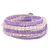 Amethyst and rose quartz wrap bracelet, 'Purple Haze' - Handmade Amethyst and Rose Quartz Beaded Wrap Bracelet thumbail