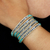 Multi-gemstone wrap bracelet, 'Sea Ice' - Hand Made Amazonite and Hematite Beaded Wrap Bracelet (image 2c) thumbail
