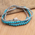 Jasper wrap bracelet, 'Sky Wave' - Jasper and Reconstituted Turquoise Beaded Wrap Bracelet (image 2) thumbail