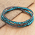 Beaded wrap bracelet, 'Sky Crystal' - Crystal and Reconstituted Turquoise Beaded Wrap Bracelet (image 2) thumbail