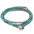 Beaded wrap bracelet, 'Sky Crystal' - Crystal and Reconstituted Turquoise Beaded Wrap Bracelet thumbail