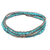 Beaded wrap bracelet, 'Sky Crystal' - Crystal and Reconstituted Turquoise Beaded Wrap Bracelet