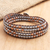 Hematite wrap bracelet, 'Under the Earth' - Artisan Crafted Hematite Beaded Wrap Bracelet (image 2) thumbail