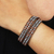 Hematite wrap bracelet, 'Under the Earth' - Artisan Crafted Hematite Beaded Wrap Bracelet (image 2c) thumbail