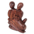 Wood statuette, 'Family Love' - Unique Wood Sculpture from Indonesia thumbail