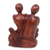 Wood statuette, 'Family Love' - Unique Wood Sculpture from Indonesia (image 2b) thumbail