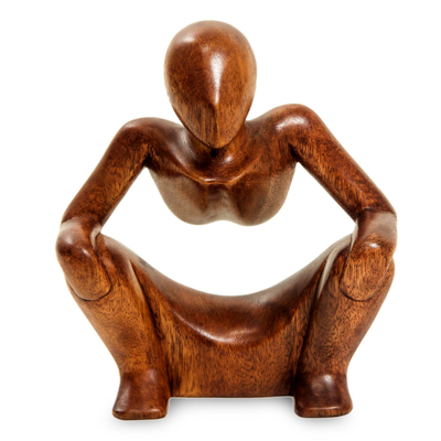 Holzskulptur - Denk- und Meditationsskulptur aus Holz