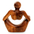 Wood sculpture, 'Abstract Sitting' - Thought and Meditation Wood Sculpture (image 2c) thumbail