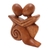 Wood statuette, 'Loving Embrace' - Romantic Wood Statuette (image 2b) thumbail