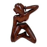 Wood statuette, Abstract Thinking