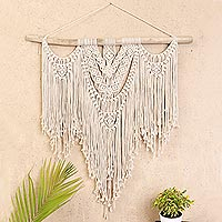 Macrame cotton wall hanging, Dream On