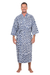 Batik rayon robe, 'Late Morning' - Handmade Batik Rayon Robe